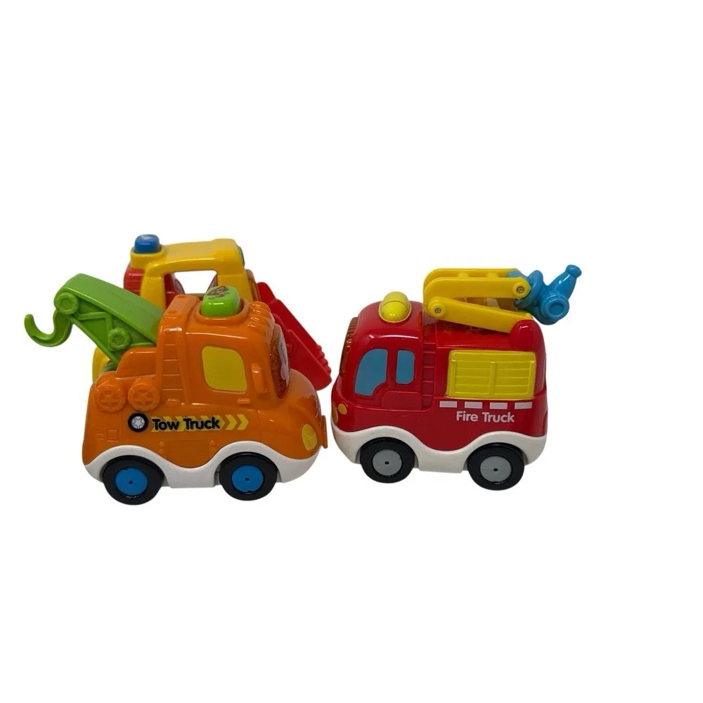 Set Of 6‎ V-Tech Go Go Smart Wheels Cars Race Car Plane Fire Truck Working